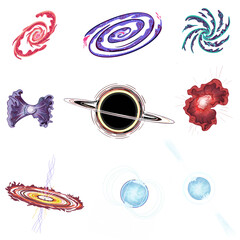 Plantilla Universo sin fondo, ideal para fondos oscuros © Omar