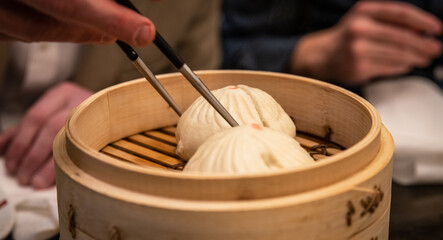 Freshly Steamed Bao Buns