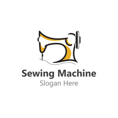 Sewing Machine Logo design concept, Tailor Sewing vector, Fashion Simple Design Template