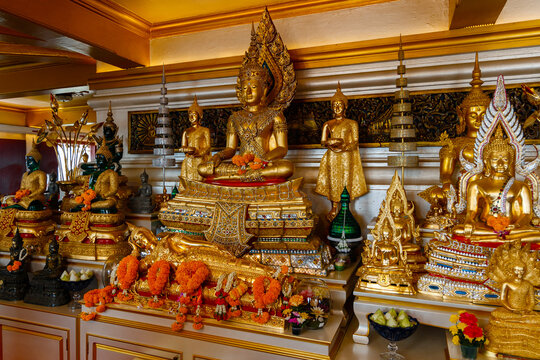 Bangkok, Thailand - January 29, 2023: The beautiful Temple of the Golden Mount in the city.