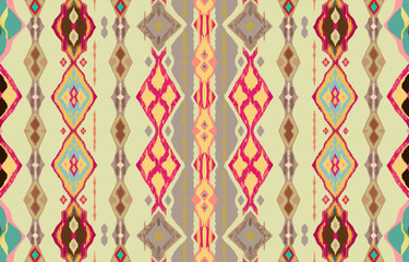 Ethnic seamless fabric pattern. Abstract traditional folk antique vintage retro blurred graphic line. Fabric textile vector illustration ornate elegant luxury style. Art print for clothing, background