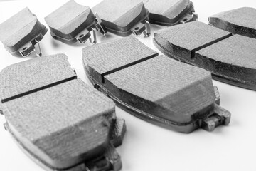 new brake pads for disc brakes close-up