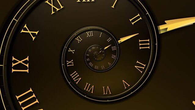 Drosted Infinite Clock Time 3D Video Animation
