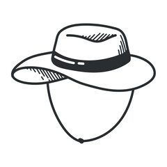 tourist hat accessory doodle © Jemastock