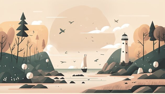 Designer Background with Simple illustrations and Calm color palette with Geometric Shapes in Bold Colors - Modern Wallpaper Template with Vibrant Hues and Polygonal Pattern (generative AI)