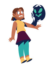 woman suffering phobia