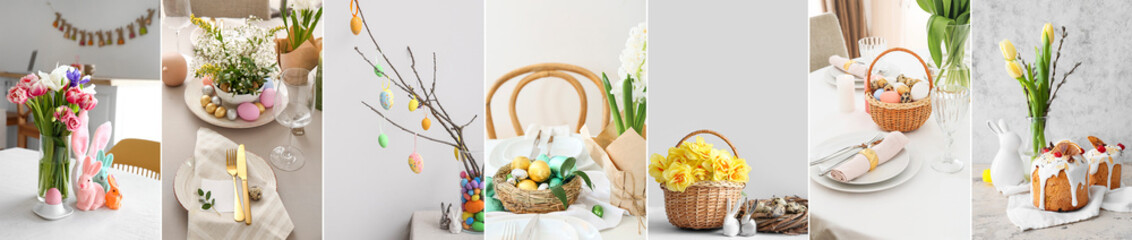 Fototapeta na wymiar Festive collage for Easter celebration