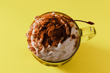a glass of frappe