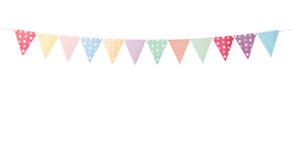 Obraz premium Paper Party flags cutout, Png file.