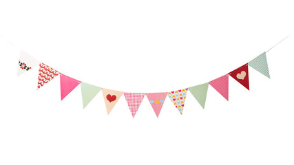Obraz premium Paper Party flags cutout, Png file.