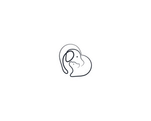 Dog and cat house home logo design template, pet love logo design suitable for pet shop, store, cafe, business, hotel, veterinary clinic, Domestic animal vector illustration logotype, sign, symbol.