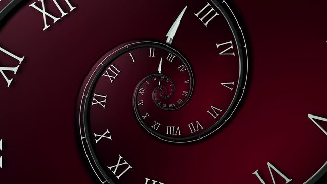 Drosted Infinite Clock Time 3D Video Animation
