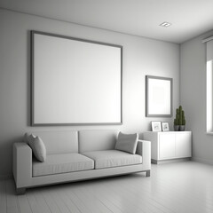 modern living room with white sofa