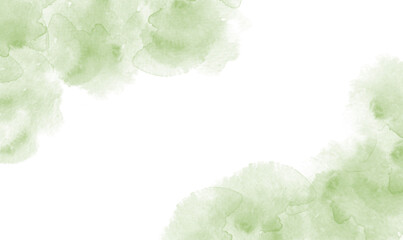 Abstract Green Watercolor Or Alcohol Ink Art With White Background, Pastel Marble Drawing Effect. Llustration Design Template For Wedding Invitation,Decoration, Banner, Background
