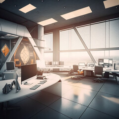 Future modern workplace created with generative ai
