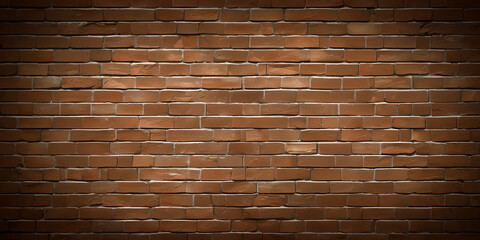 old brown brick wall background, copy space for text, illustration, Generative, AI