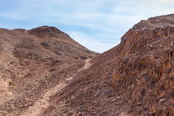 Fantastically  beautiful landscape in the national park Timna, near the city of Eilat, in southern Israel