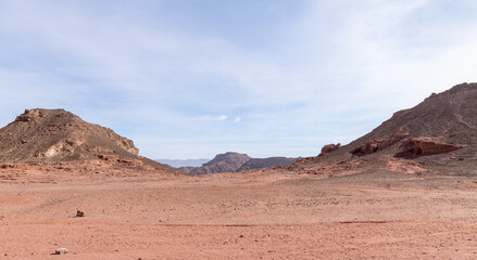Fototapeta premium Fantastically beautiful landscape in the national park Timna, near the city of Eilat, in southern Israel
