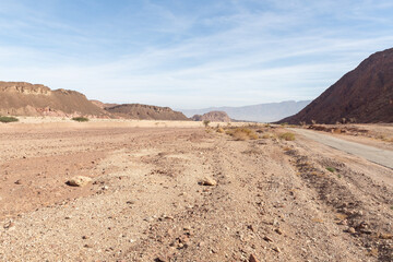 Fantastically  beautiful landscape in the national park Timna, near the city of Eilat, in southern Israel