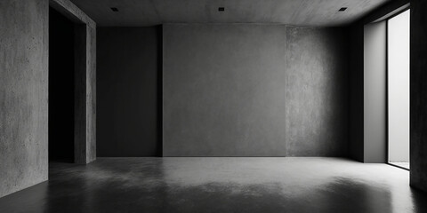  interior texture for display products. wall background dark and gray abstract cement wall and studio room