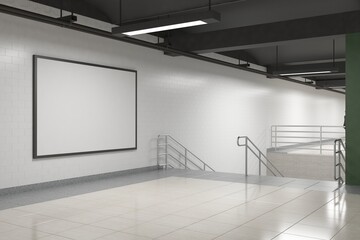 Subway Signboard Poster Billboard Mock up