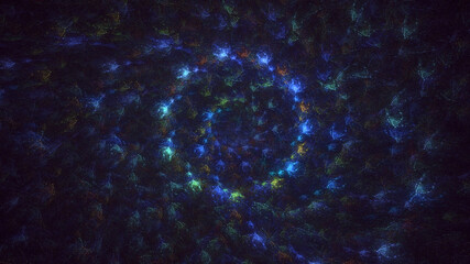 3D rendering abstract round light background