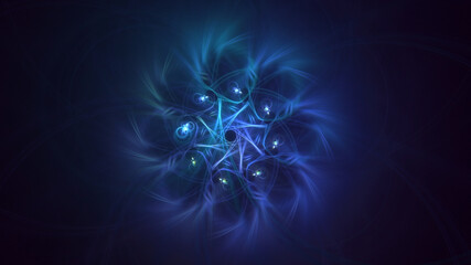 3D rendering abstract circle light background