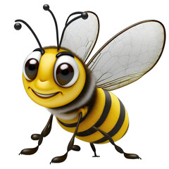 Bee cartoon insect, bug character 3D (Ai generated)