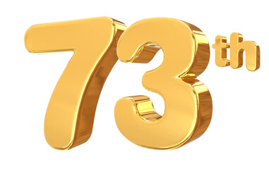 73th anniversary golden