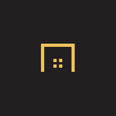 Home logo abstract modern, simple and unique house ,this signet for realty management.