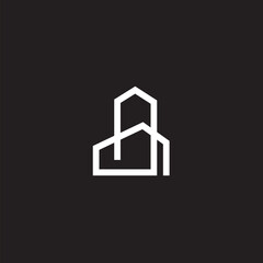 Home logo abstract modern, simple and unique house ,this signet for realty management.