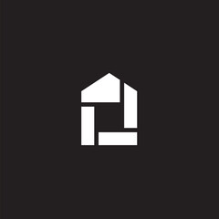 Home logo abstract modern, simple and unique house ,this signet for realty management.