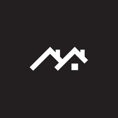 Home logo abstract modern, simple and unique house ,this signet for realty management.