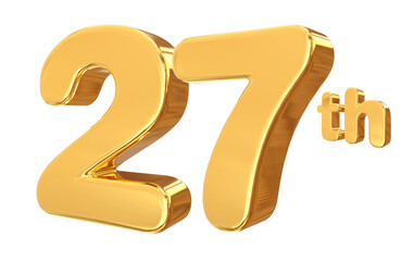 27th anniversary golden