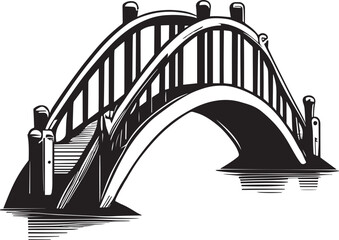 Bridge Logo Monochrome Design Style
