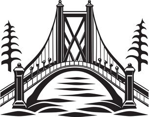 Bridge Logo Monochrome Design Style
