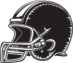 Football Helmet Logo Monochrome Sport Design
