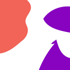 Obraz premium Purple Abstract Shapes Corner Decor