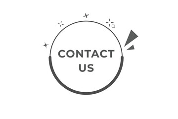 Contact Us Button. web template, Speech Bubble, Banner Label Contact Us.  sign icon Vector illustration