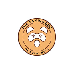 the gaming dog logo, gaming logo, pet logo, versatile and business logo design in vector template.