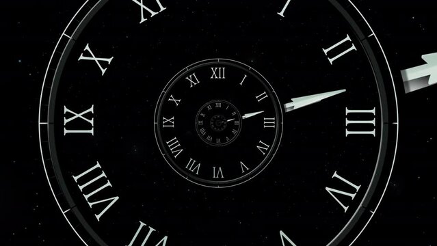 Drosted Infinite Clock Time 3D Video Animation