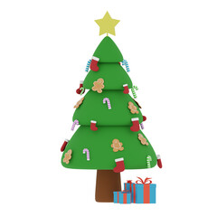 Christmas Tree illustration, icon, Several View Pack Render, HD, Premium Quality, Alpha Background, PNG Format