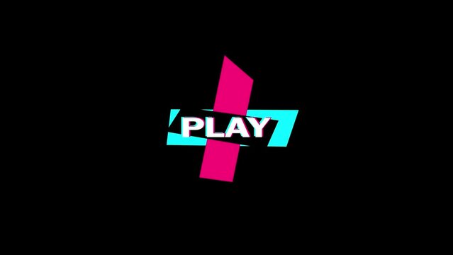 Play. Abstract animation movie in the style of a popular social network. Flat style. Video