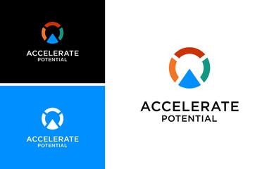 diagram data logo arrow up accelerate potential marketing i