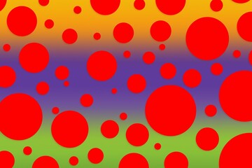 Colorful polka dot backdrop and background
