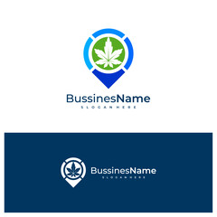 Point Cannabis logo vector template. Creative Cannabis logo design concepts