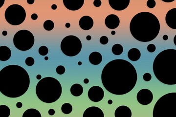 Colorful polka dot backdrop and background
