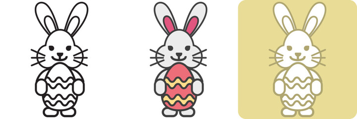 Easter Bunny Icon Collection is a set of cute and playful icons that represent the beloved Easter symbol of the bunny