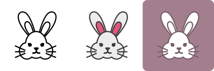 Easter Bunny Icon Collection is a set of cute and playful icons that represent the beloved Easter symbol of the bunny