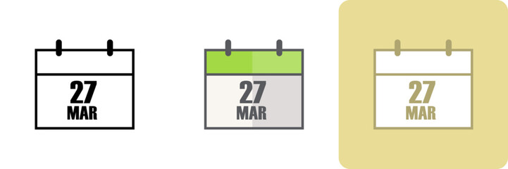 Easter Calendar Icon Set is a set of icons designed to celebrate the upcoming Easter holiday